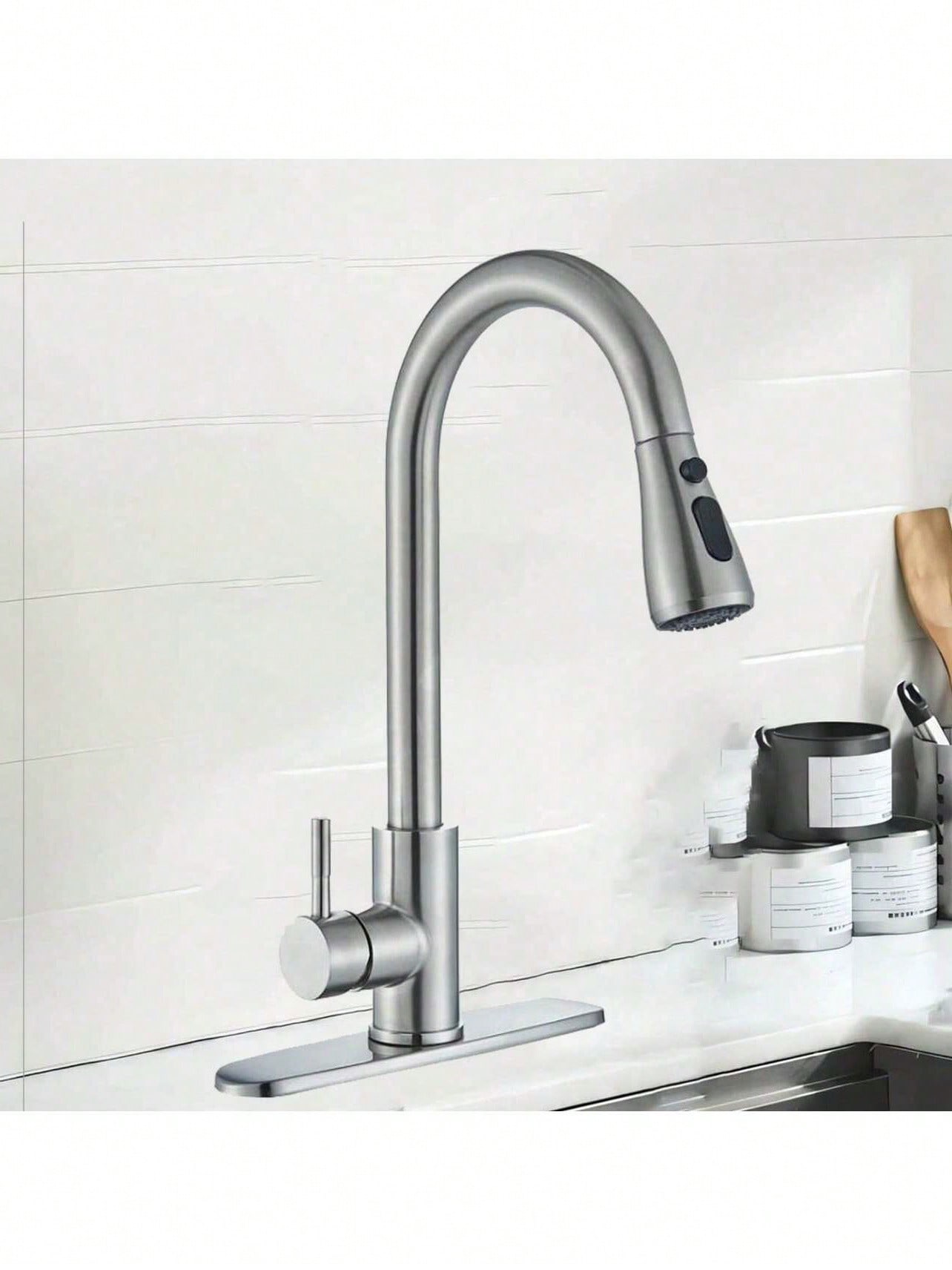Commercial Kitchen And Bar - صنبور مطبخ مع رشاش قابل للسحب،